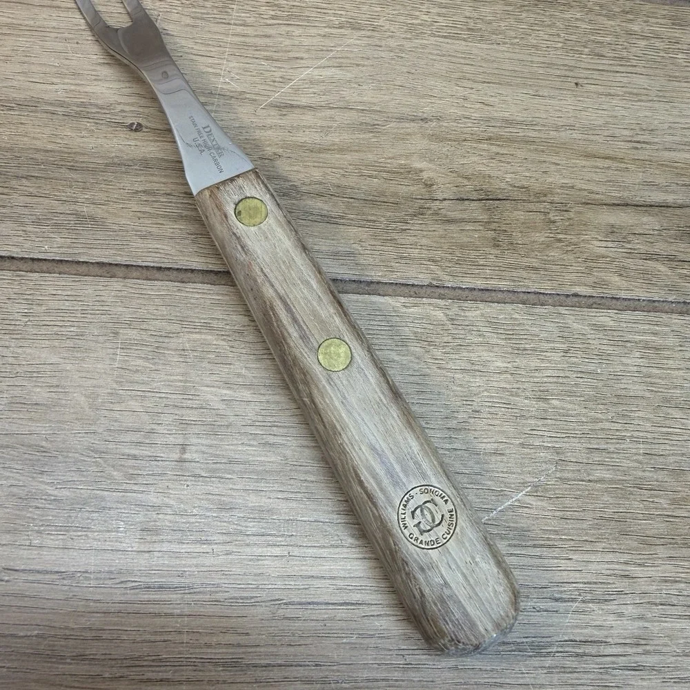 Vintage Williams Sonoma Grande Cuisine Dexter Carving Fork Wood Handle USA
